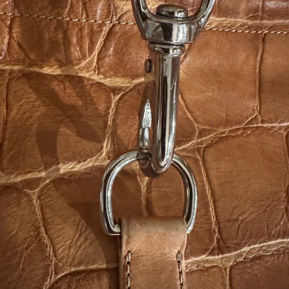 Dooney & Bourke Caramel Croc-Embossed Shoulder Bag - Picture 4 of 11